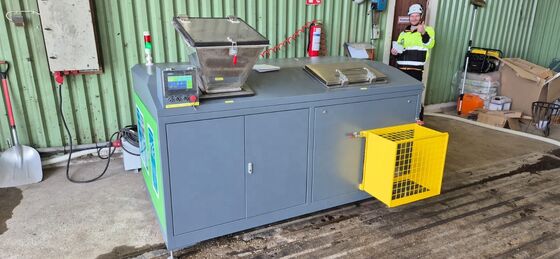 TOGO 200 kg/dag Commerciële voedselverwijderingscomposter-hoge-efficiëntie ontbinding Volledig automatisch PLC-besturing Motor Gear 24H