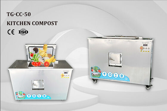 TOGO TG-CC-50 Roestvrij staal 304 organisch afvalcomposter met een capaciteit van 50 kg en 21-24 uur verwerking